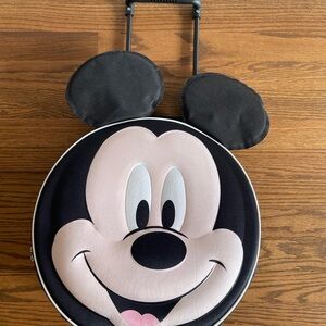 Disney Mickey Mouse Kids Rolling Backpack Suitcase Black Softside